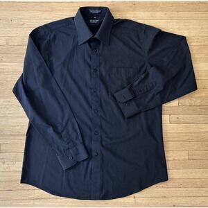 MILANI Black Button Up Shirt Single Needle Size 16 34/35